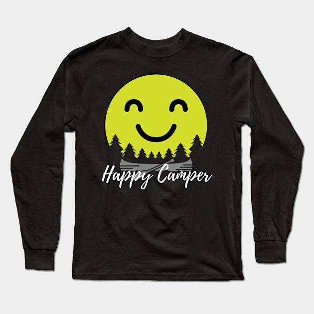 Happy camper Long Sleeve T-Shirt by Fabled Rags 